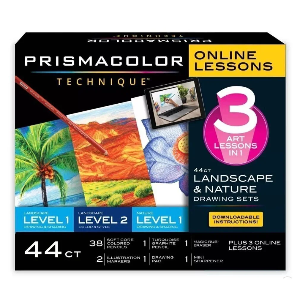Prismacolor Technique 44ct Landscape & Nature Drawing Colored Pencils Digital